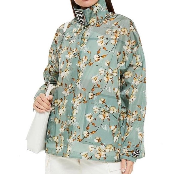off-white c/o virgil abloh floral pattern windbreaker track jacket - Picture 3 of 7